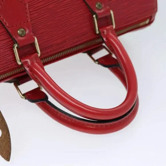 LOUIS VUITTON Epi Speedy 25 Hand Bag Castilian Red M43017 LV Auth 72223 Bags